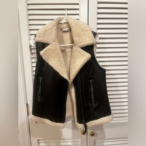 Coach shearling leather vest